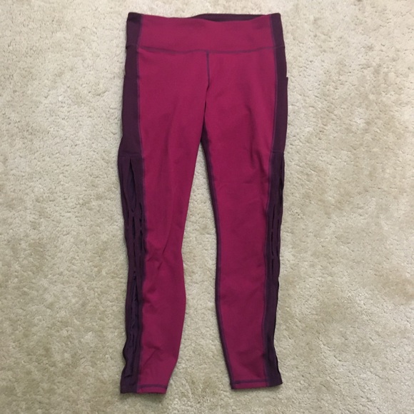 Fabletics Mid-Rise Powerhold Colorblack 7/8 Leggings Mesh Athleisure Athletics S - Picture 3 of 11